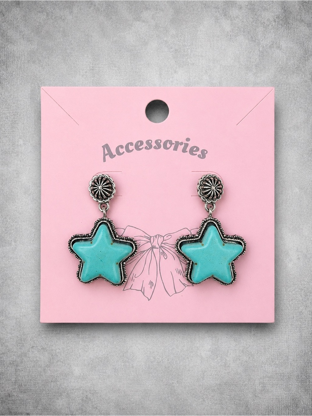 Turquoise Star Drop Earrings - Accessories. From my boutique